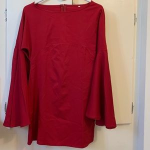 Red bell sleeve